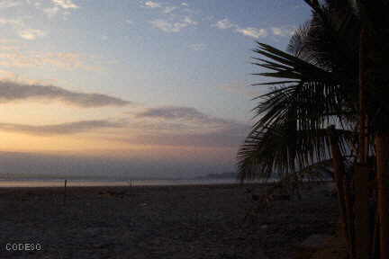 Puesta de sol en la playa de MuisneProvincia de Esmeraldas