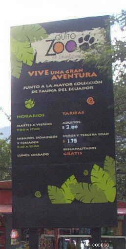 Entrada al Zoológico de Quito Zoo