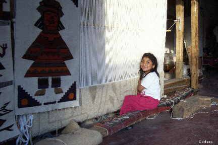 Taller de alfombras en Guano Provinz Chimborazo Bild