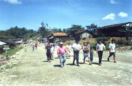 View of the Durango communitynow with piped water with a photovoltaic pumping system