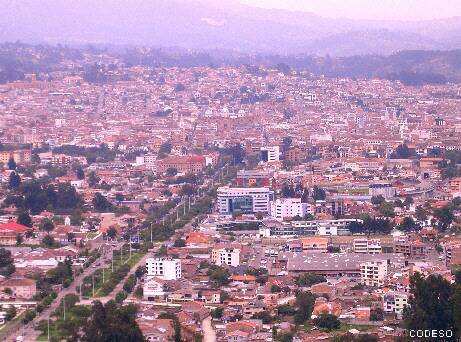 View  over Cuenca  Province Azuay