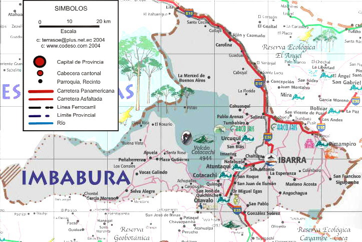 Map Imbabura Ecuador