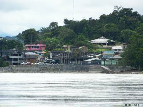 Hafen Misahuallí Napo Fluss Ecuador Sudamérica