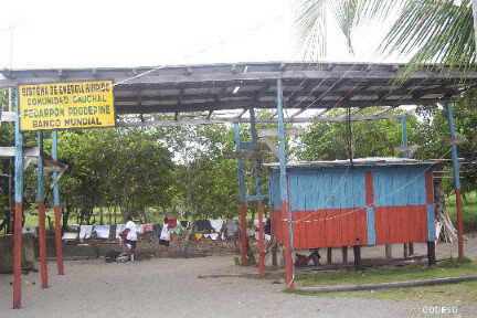 El sistema solareléctrico para energía mínima para 90 familias de la comunidad Cauchal - Esmeraldas
