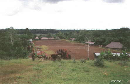 View of the Kapawi community