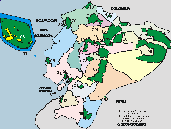 National Parks and Ecological Reserves Mapa - Map - Landkarte Areas Protegidas del Ecuador